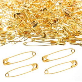 100 Pcs Safety Pins, 0.75Inch/19mm Safety Pins for Clothes, Gold Small safety Pin, Mini Nickel Plated Stainless Steel Small safety Pin, for Art Crafting,Sewing,Jewelry Making.(Gold)