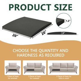 Could Spark Couch Sofa Cushion Support for Sagging Seat Under Couch Cushion Support for Sagging seat Sofa Support for Sagging Cushions 20" x 20"(Set of 3)