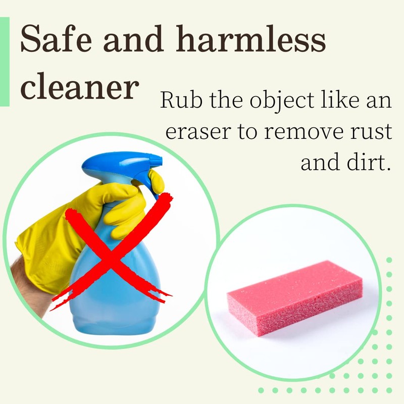 Rust Eraser for Knives Kitchen Stoves Wood Finish and Bicycles