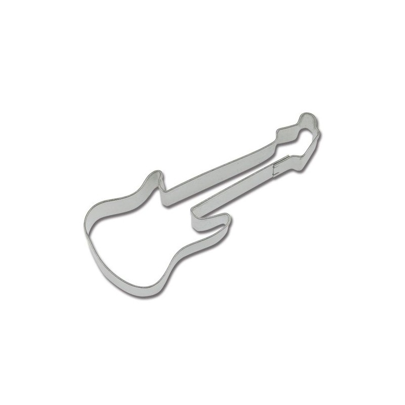Staedter Tinplate Guitar Shape Cookie Cutter, 7.5 cm, Silver