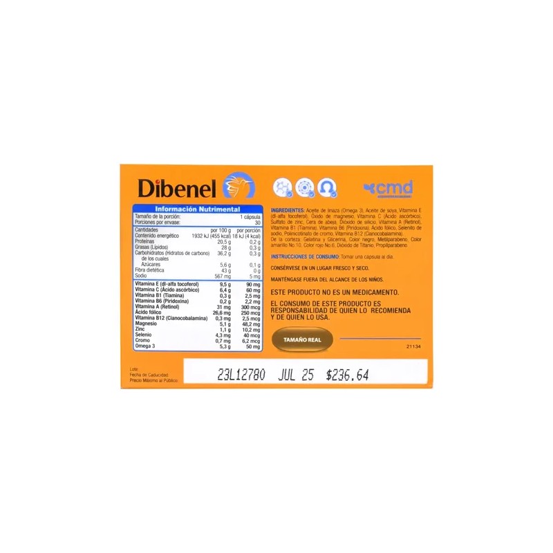 Suplemento Cmd Vitaminas Minerales Dibenel Pack