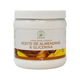 Crema Con Aceite De Almendras & Glicerina Facial & Corporal Productos Mart Mexico 1 Kilo