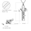 [InfuMemo] Cremation Jewelry for Ashes Pendant - Cross Urn Necklace