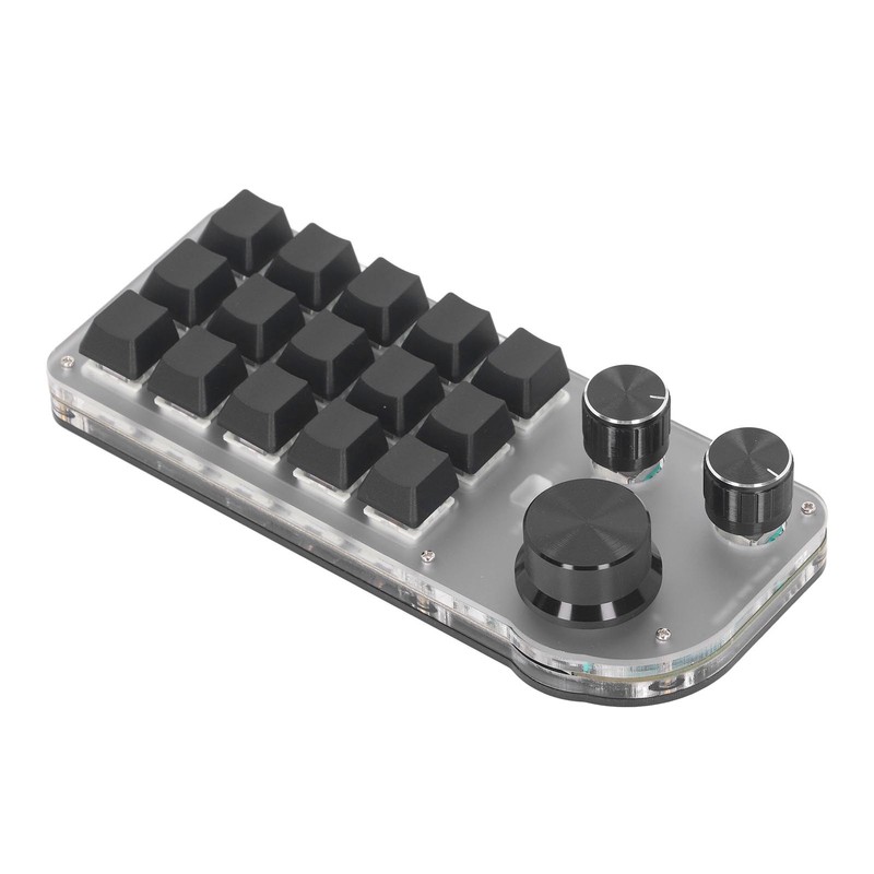 15 Keys 3 Knobs Programmable Keypad Wired USB Wireless Bluetooth