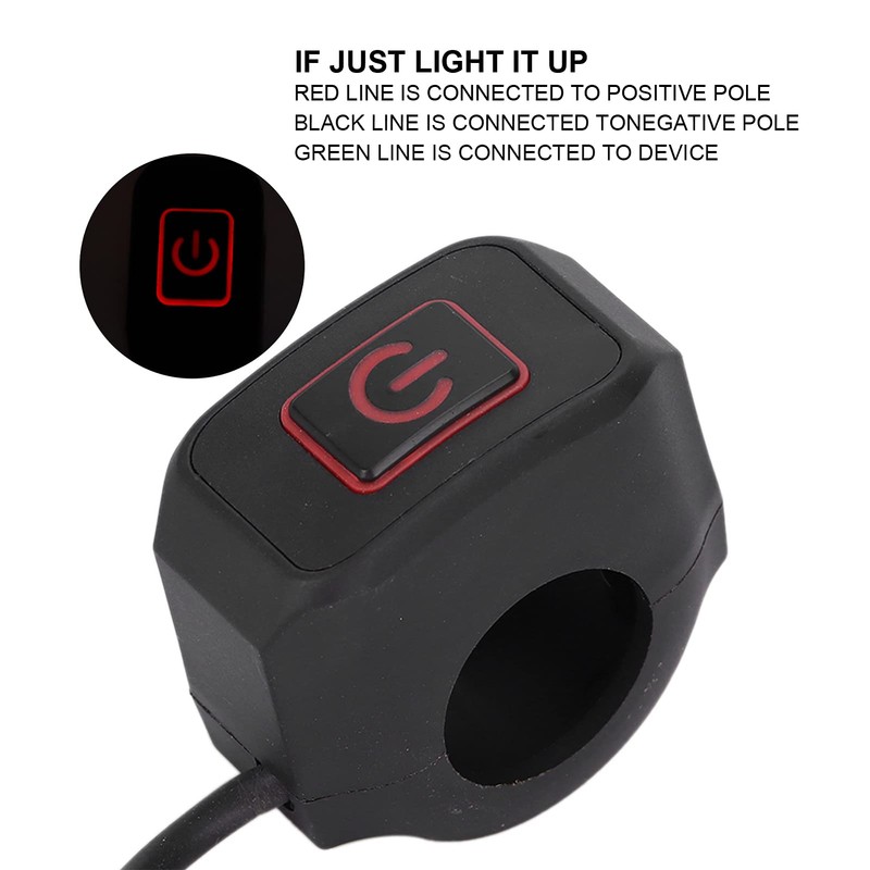 Yctze 22 mm Motorcycle Handlebar Switch, Motorcycle ATV Light Switch,