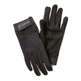 ARIAT Tek Grip Glove Black - Easy Stretch - Unisex - The go-to glove for riding and schooling - Articulated fingers bend Glove Size - 10