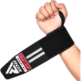 RDX WR11 Gym Wrist Wraps – Heavy-Duty Cotton, Extra-Wide Design, Adjustable Quick-EZ Closure, 25% Stretchability, One Size, Approved by USPA & IPL, Multiple Colors