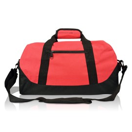 Dalix 18'' Two Tone Duffle Bag in Red Medium