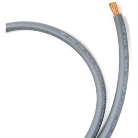 5 ft OFC 4 Gauge Oversized Silver Power Ground Wire Sky High Car Audio