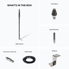 Bolton Blade New 5G Vehicular Cellular Antenna | All Vehicle, Trucks, Offroad, OTR | 600-3750 MHz | 5G 4G LTE | Ultra-Wideband| 4.4dBi Gain | Most Powerful OTR Antenna | Made in USA | RV S-Bracket