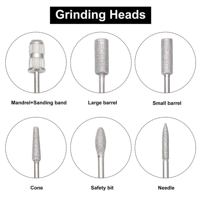12 Pcs Nail Drill Bit Set, Nail Drill Bits, 6
