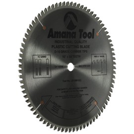 Amana Tool - LB10801 Carbide Tipped Non-Melt Plastic 10" Dia x 80T M-Tcg, -2 Deg, 5/8