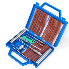 TIDEVAN 33 Piece Tyre Repair Kit, Portable Tyre Repair Kit, Tyre Repair Kit, Car, Heavy Duty Tyre Repair Kit for Car, Motorcycle, Truck, ATV, Tractor, SUV, Jeep