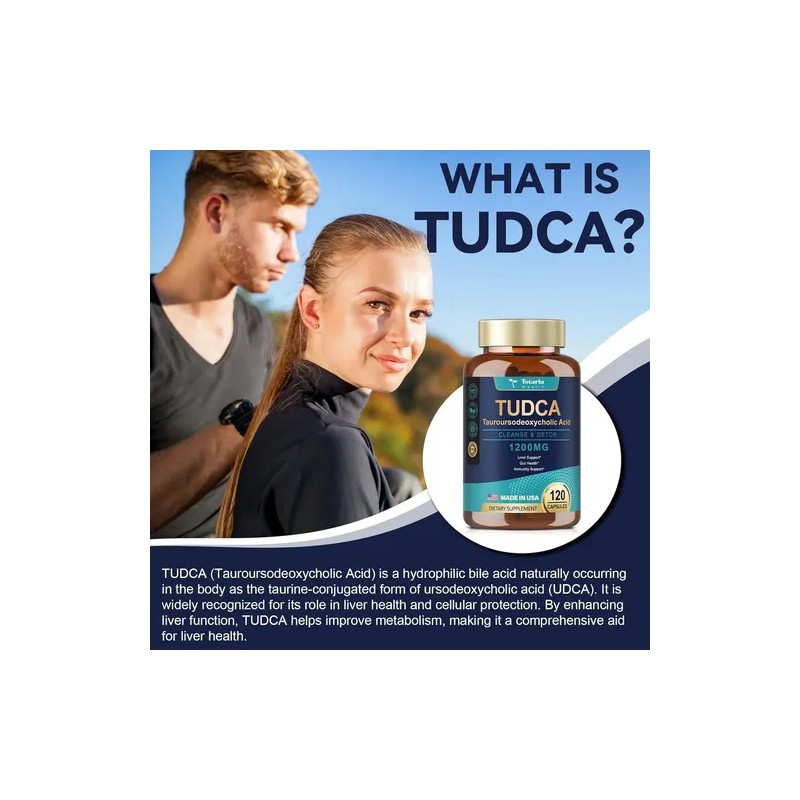 Tudca 1200 Mg Protector Hepático Detox Con 120caps Hecho Usa