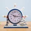 GRIRIW 1Pc Nautical Style Silent Clock Artistic Sailboat Design for