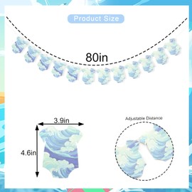 Ocean Bodysuit Banner - Ocean Baby Shower banner,Ocean Bodysuit Decorations,Ocean Gender Reveal banner,Beach baby shower decor (Ocean)