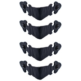 Borderland Rustic Hardware 2 Pack 1.75" Decorative Corner Brace Spear Corner Protector Angle Corner Bracket - Black, 4