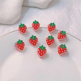 30 Pcs Small Plastic Hair Claw Clips Cute Strawberry Hair Jaw Clamps Non Slip Hair Clips Mini Fruit Hair Grips Hair Accessories for Women and Girls