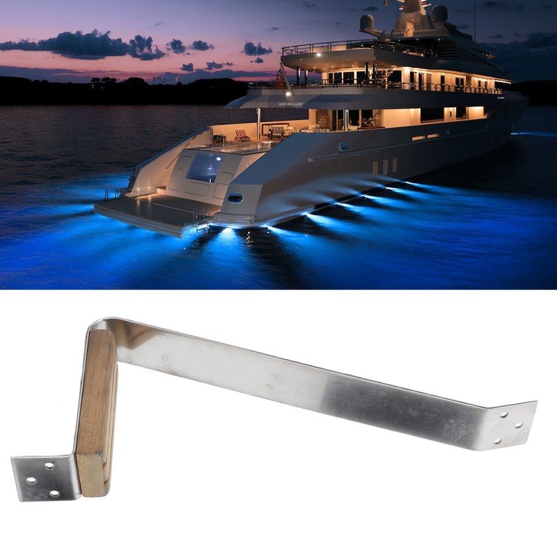 11‑1/4x5‑1/8in Teak Mast Steps Marine Grade 304 Stainless Steel Mast