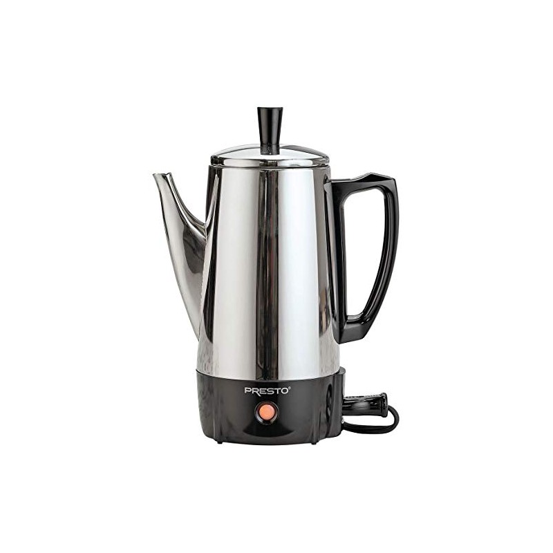 Presto 12 Cup Stainless Steel Coffee Maker, Chrome