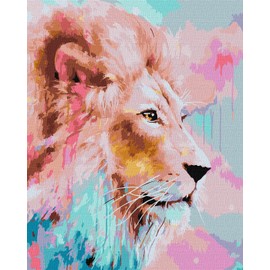 Ideyka Painting by Numbers kit KHO4399 Pink Lion
