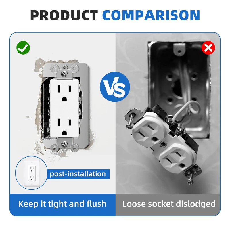 WooFog 15 Pcs Outlet Spacers for Electrical Box, Wall Plate
