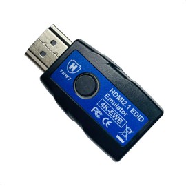 THWT HDMI 2.1 4K EDID Emulator (Model: 4K-EWB), Supports SCDC and EDID Copying and Emulation, HDCP Pass-Through (not Bypass), Pre-Set EDIDs are 4K@60Hz 4:4:4 and 4K@120Hz 4:2:0 with 2.1 Channel Audio