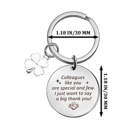 CGBOOM Keychain Thanksgiving Day Birthday Christmas Gifts Parting Gifts Stainless Steel Key Chain for Boss Colleague Coworker- Colleagues like you are special and few.