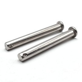 304 Stainless Steel Clevis Pins M12 X 100mm Single Hole Flat Head Pin for Hitch Pin Lock Systems (2 Pack)