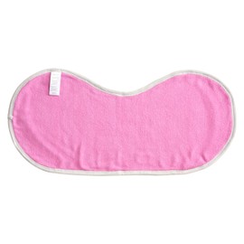 Kiddologic Baby Burp Cloth, Triple Protection, 2 Layers Soft Absorbent Terry, Waterproof Inner Lining, Large Size Curved Design, Extra Coverage, Newborn/Infant Girl Burping Rag, Wild Orchid (Pink)