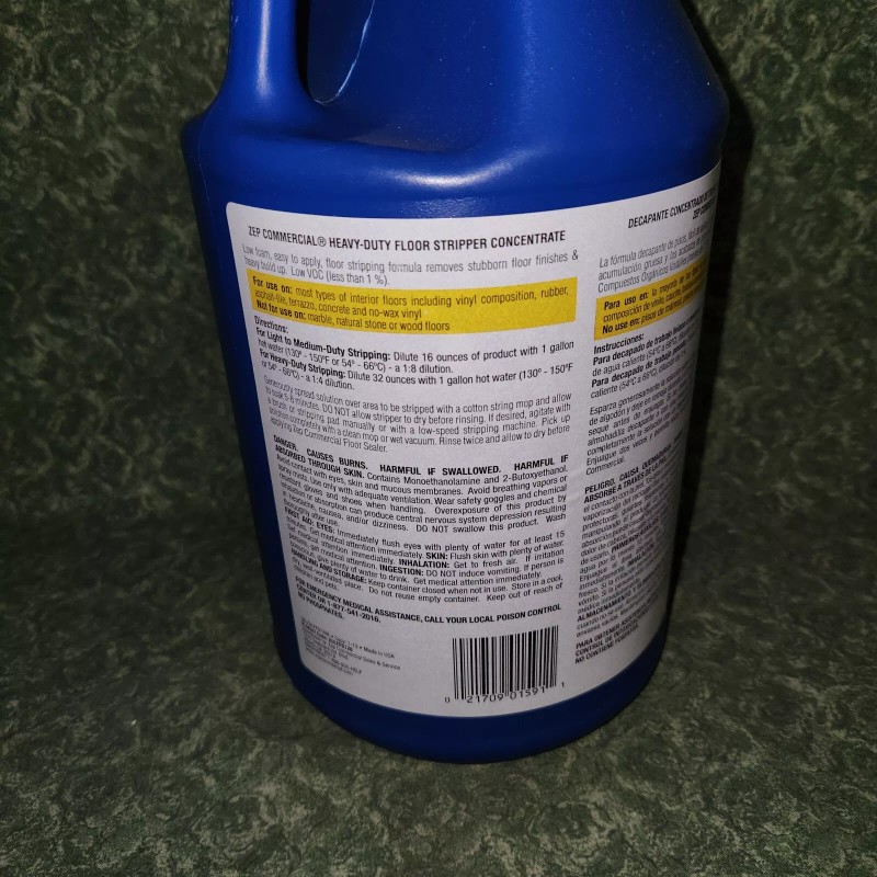 Zep ZULFFS128 Heavy-Duty Floor Stripper Concentrate one Gallon make up