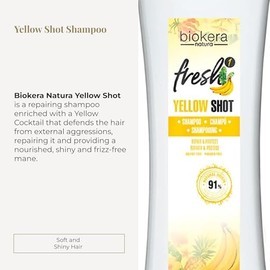Salerm Biokera Natural Fresh Yellow Shot Shampoo, 10.14 Ounce/300 ml