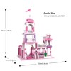 COGO MAN Princess Castle Building Blocks Pink Palace King's Banquet