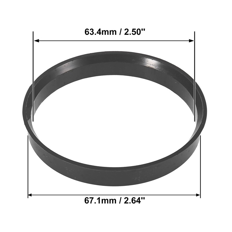 X AUTOHAUX 4 x Plastic 63.4 mm to 67.1 mm
