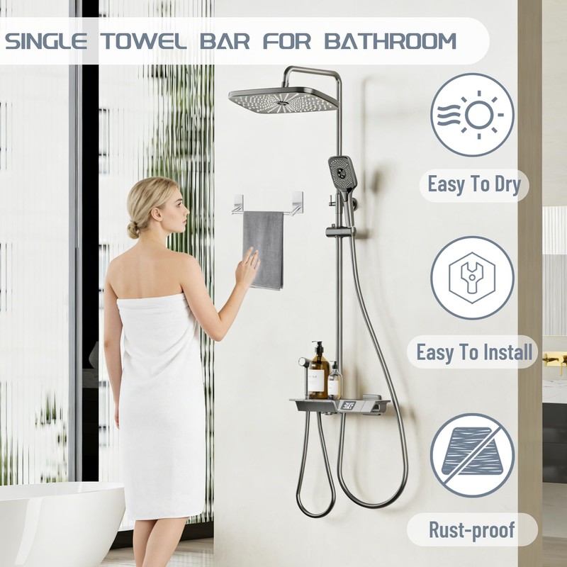 Alise Towel Racks for Bathroom, 12 Inch SUS 304 Stainless