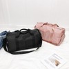 Travel Bag Black Large Capacity Compartment Design Waterproof Oxford Cloth