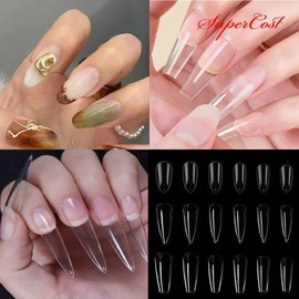 Nail Art Nail Extension Clear Soft Tips, 4 Types, 10 Sizes, 50 Pieces Each / 네일아트 네일연장 투명 말랑팁 4종 10사이즈 각50개