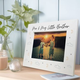 Red Ocean Me and My Little Brother Sentiment Photo Frame Big Sister or Brother Gift Sibling Pictures Baby Keepsake Frame