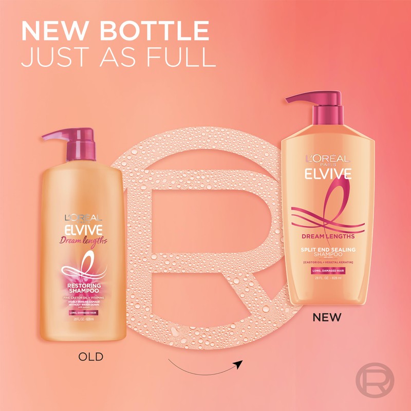 L'Oreal Paris Elvive Dream Lengths Shampoo and Conditioner Kit, Paraben