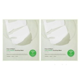 Ingredient Editor Deep Collagen Cica Tea Tree Soothing Mask 4 sheets x 2 / 성분에디터 딥 콜라겐 시카 티트리 수딩 마스크 4매입 x 2개