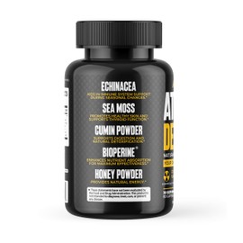 Alex Jones Naturals Atomic Defense – Natural Health Defense Formula - Organic Seamoss Capsules w/Cumin Extract, Turmeric & Honey Powder – Plant-Based Herbal Supplements for Immune Support – 60 Count