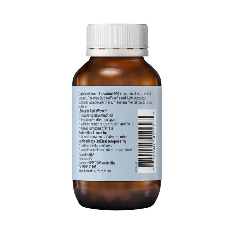Fusion Health Calm Clear Focus L-Theanine 200+ 30 Tablets