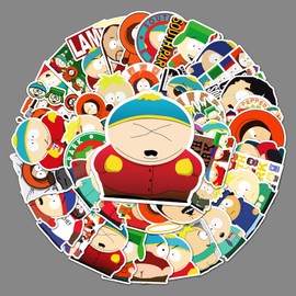 South Park Stickers Pack of 50 Vinyl Cartoon Animation Stickers for Laptop Waterbottle Bicycle Scrapbook Skateboard Guitar Travel Luggage Car Motorcycle Party Gift for Children Teens Adults