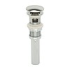 PF WaterWorks DecoDRAIN Push Pop-Up Sink Drain Plated ABS Body