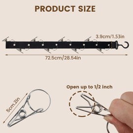 BangBoom 2 Pack Hat Organizers with 16 Stainless Steel Clips, Vertical Hat Hanger Storage Rack, Hat Holder for Baseball Caps Display Gift Man Women Closet Bedroom Door (Black) (C)