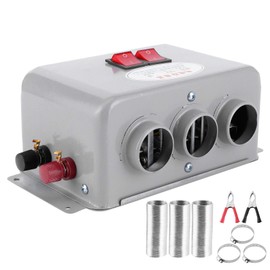 12 Volt Car Heater, 3 Hole 600W‑800W Car Winter Fast Heating Fan Warmer 12V Auto Windshield Window Defogger Defroster Demister Low Noise for Car Lorry Campervan Truck
