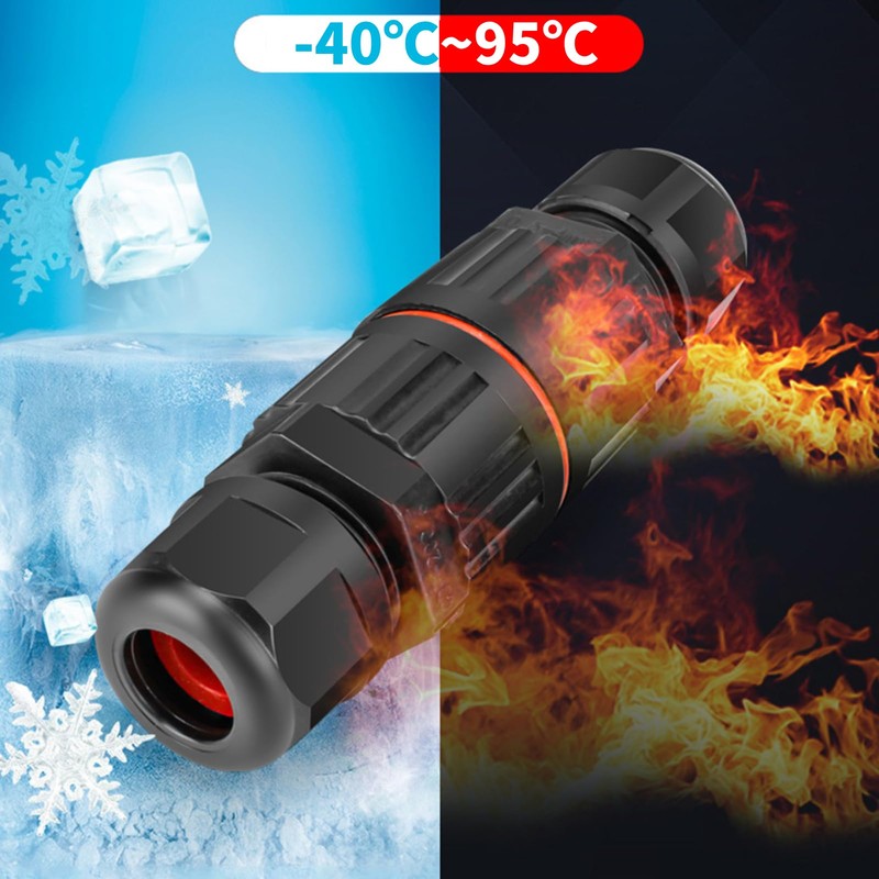 10PCS Waterproof Electrical Cable Connector IP68 3 Pin Connectors Fitting