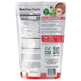 COLIBREECO, Ground Flaxseed & Fruit Mix, Pineapple & Nopal Flavor, 12 Oz (Pack of 1), Ground Flax Seeds, High in Natural Fiber & Omega-3, Plant-Based Nutrition.