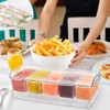 Bgtecho Condiment Tray, Large Ice Chilled Condiment Server Caddy with