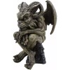 Ebros Winged Ram Horned Gargoyle Sitting On Cathedral Pedestal Statue